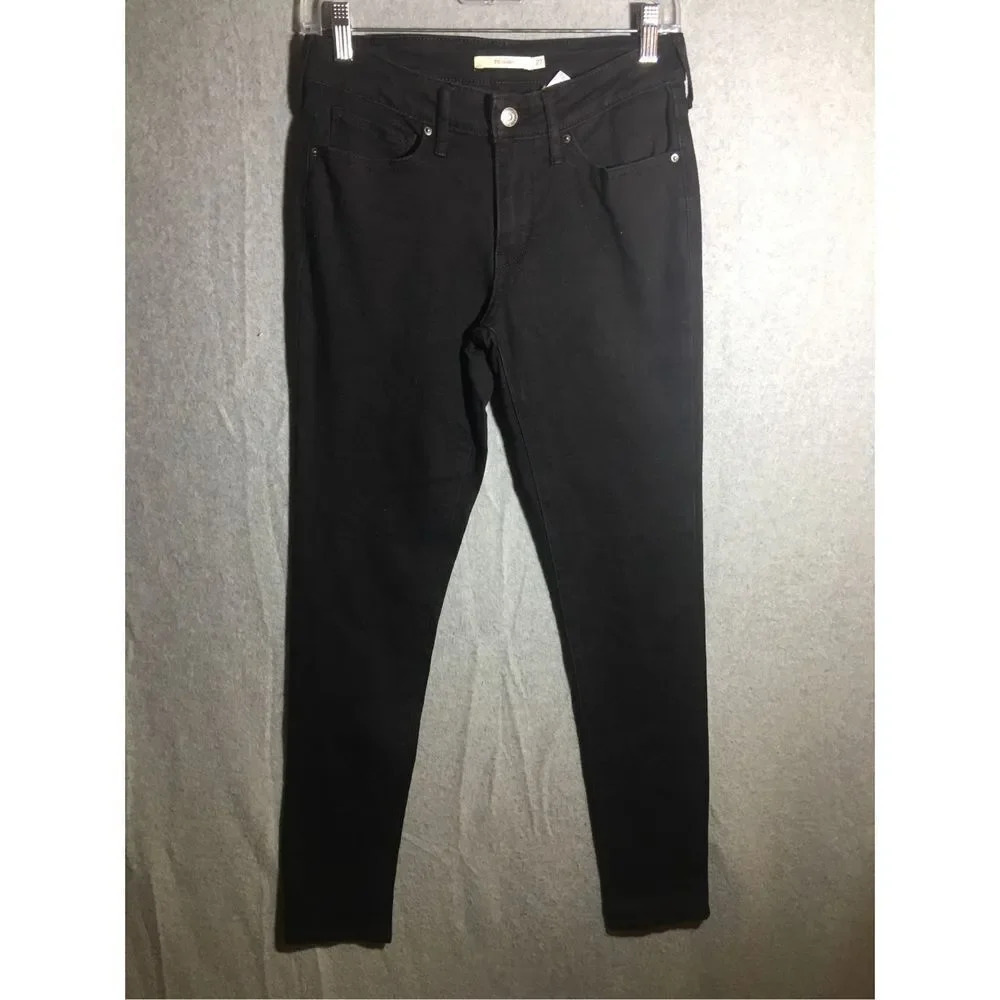Womens Levi’s Jeans 711 Skinny Black Casual Basic Classic Closet Staple